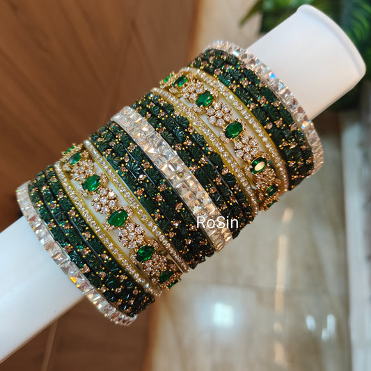 Vriksham diamond replica bangles (2 hands)