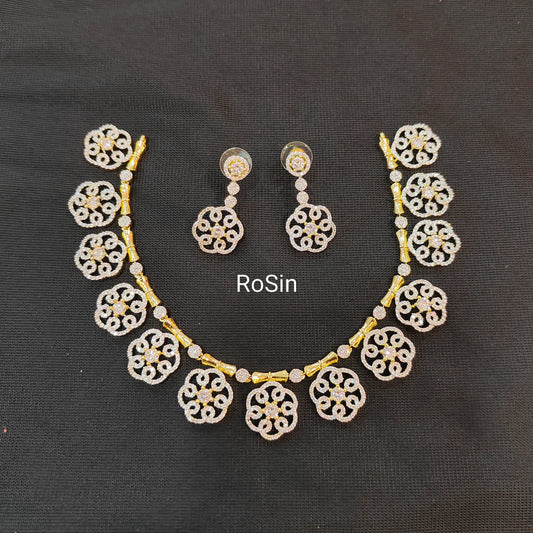 Sparkling diamond replica necklace