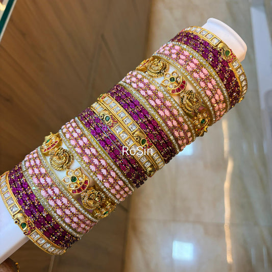 Varalakshmi bangle stack (2 hands)