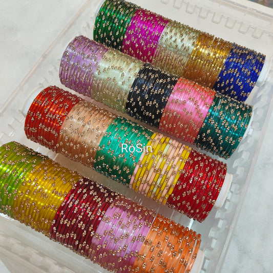 Aruvi glass bangles (1 dozen)