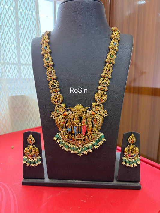 Srinvasa kalyana haaram with earrings and back chain