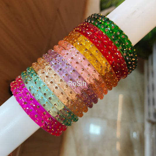 Diana glass kadas (2 bangles)