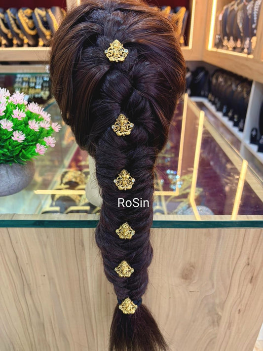 Ganesha charm hairpin (6 piece)