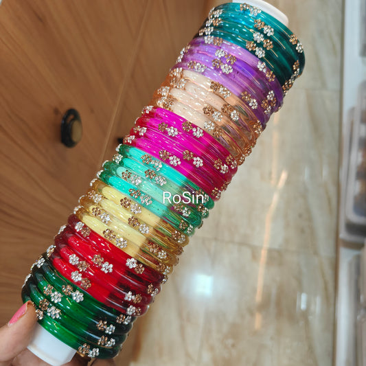 Lily glass kada(2 bangles)