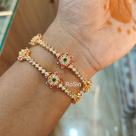 Sunflower diamond replica bangles (2)