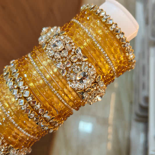 Silver and champagne golden set