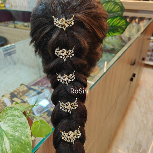 Peacock diamond replica hairpins(5 piece)