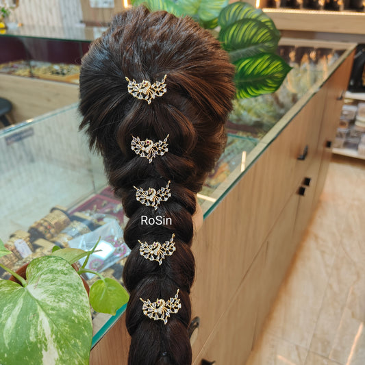 Peacock diamond replica hairpins(5 piece)