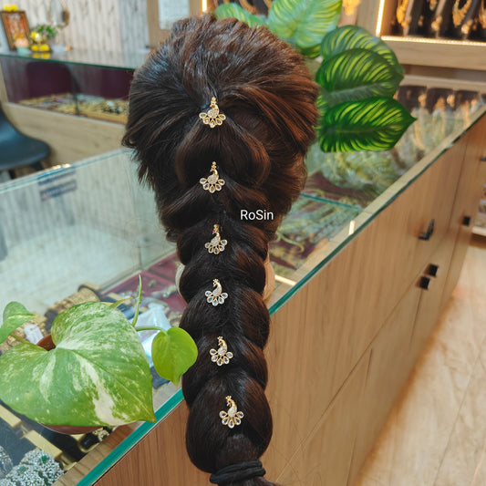 Peacock ad stone hairpin(5 piece)