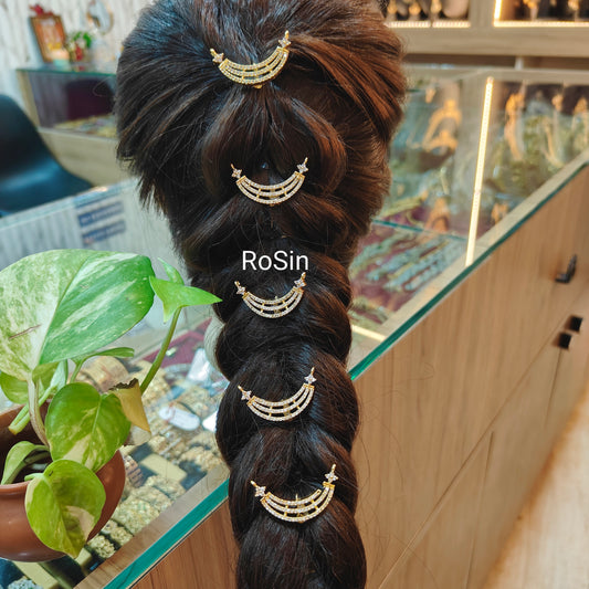 Moon diamond hairpins (5 piece)