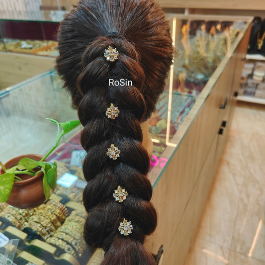Diamond flower hairpins (5)