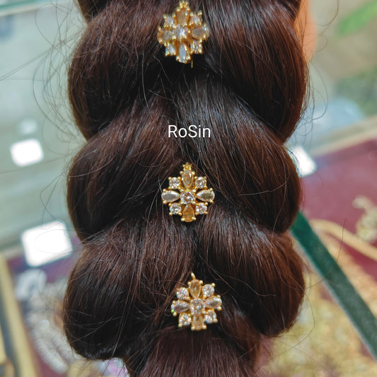 Diamond flower hairpins (5)