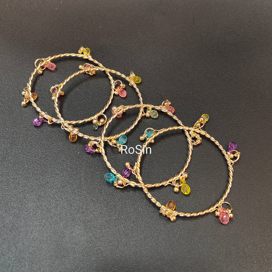 New multicolour ghungroo bells (4 bangles)