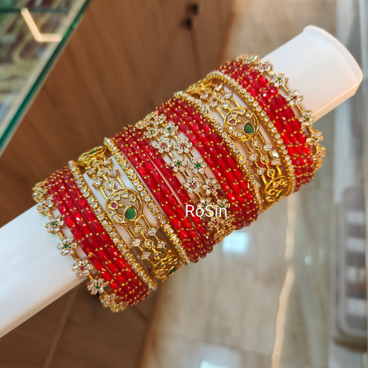 Pavazhamalli bridal bangles (2 hands)