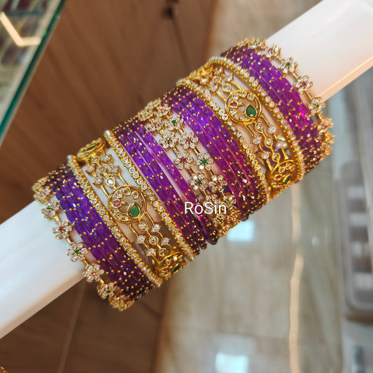 Pavazhamalli bridal bangles (2 hands)