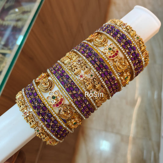 Traditional antique bridal bangles set (2 hands)