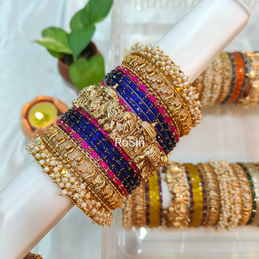Pearl Ghungroo bridal bangles (1 hand)