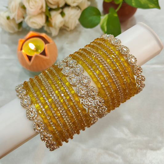 Diamond replica metal bangles (2 hands)