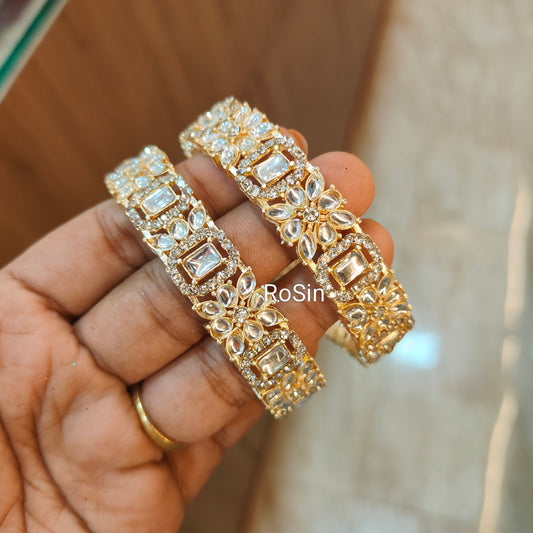 Metal box flower kada (2bangles)