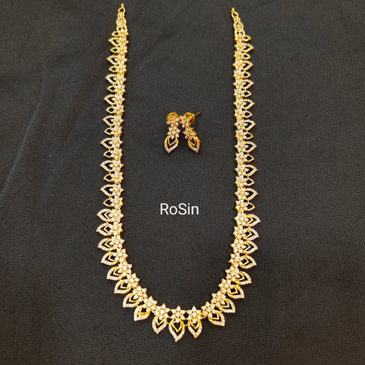 Antique evergreen diamond malarmalai with backchain