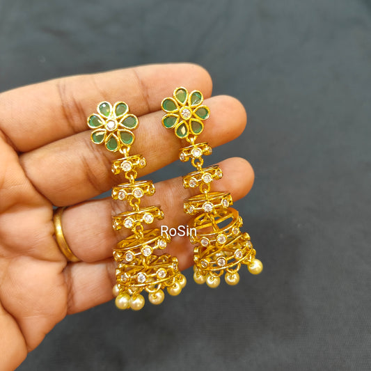 Spiral jhumka