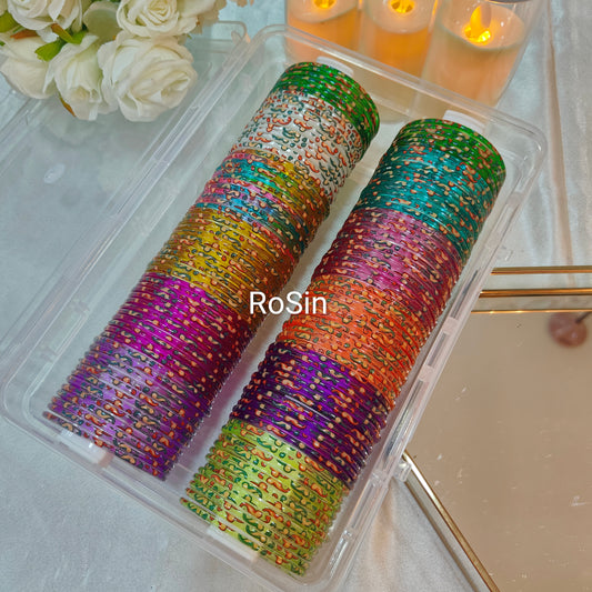 New printed glass bangles (1 dozen)