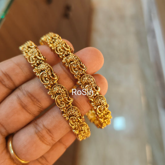 Peacock designer goldlike bangles (2)