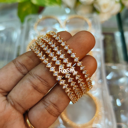 Kids diamond look single stone bangles (4)
