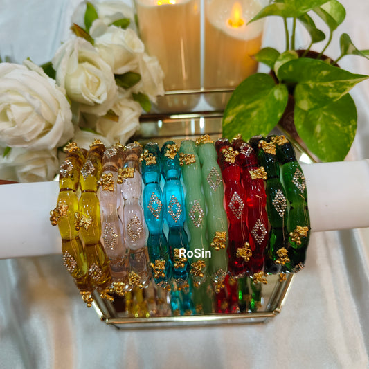 New Ghungroo crystal kada(2 piece)