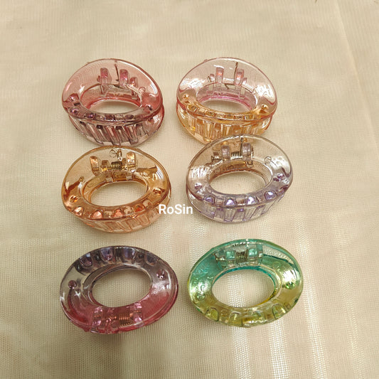 Oval double colour clutches