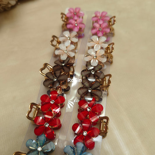 Floral stone clips(1 piece)