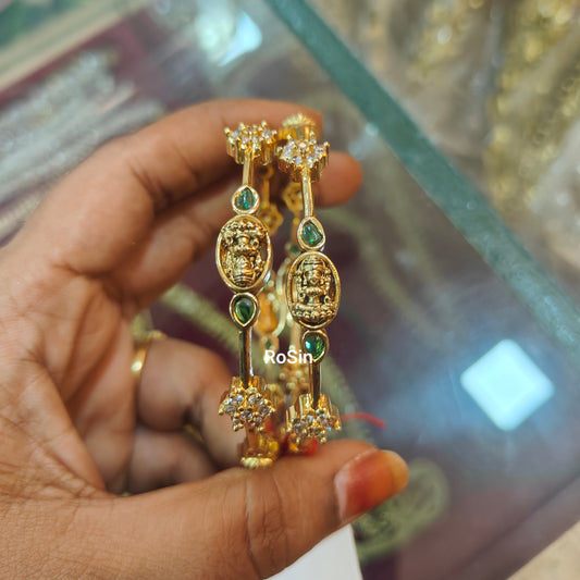 Lakshmi flower thin bangles(2)