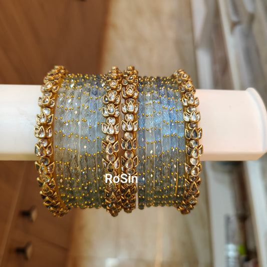 Budget cute glass mix sets (1 set 16 bangles)