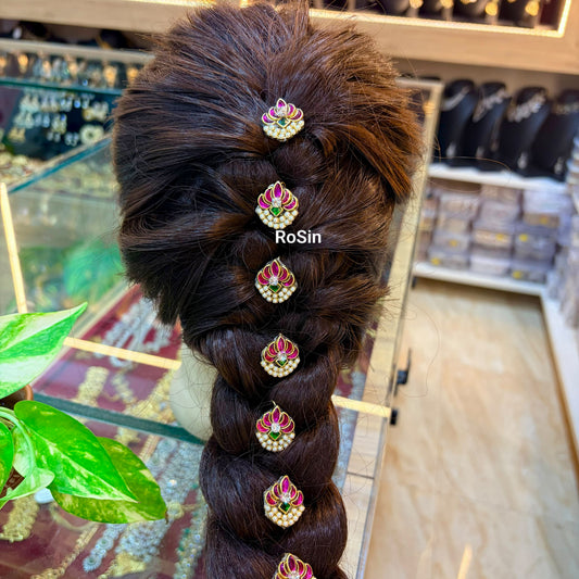 Lotus pearl hairpins (10 piece)