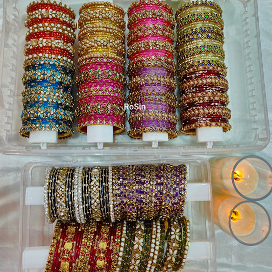 12 colour combo set (18 bangles per set)