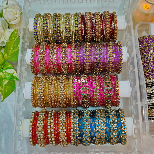 12 colour combo set (18 bangles per set)