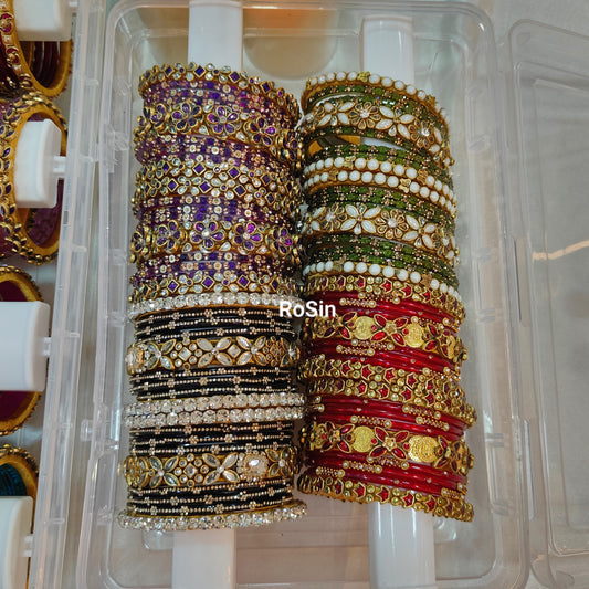 12 colour combo set (18 bangles per set)