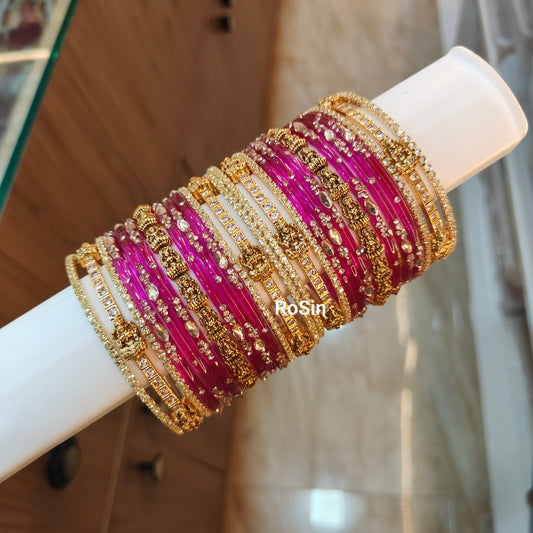 Lakshmi diya glass stack