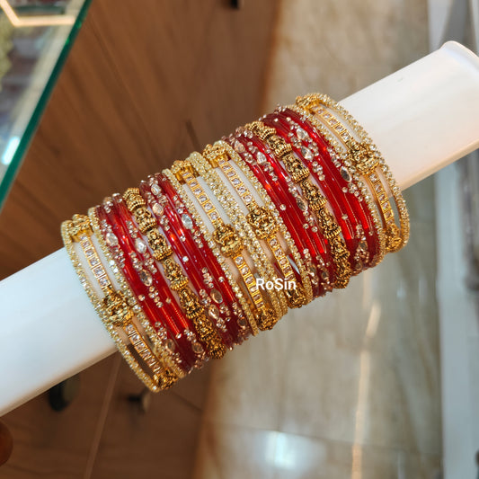 Lakshmi diya glass stack