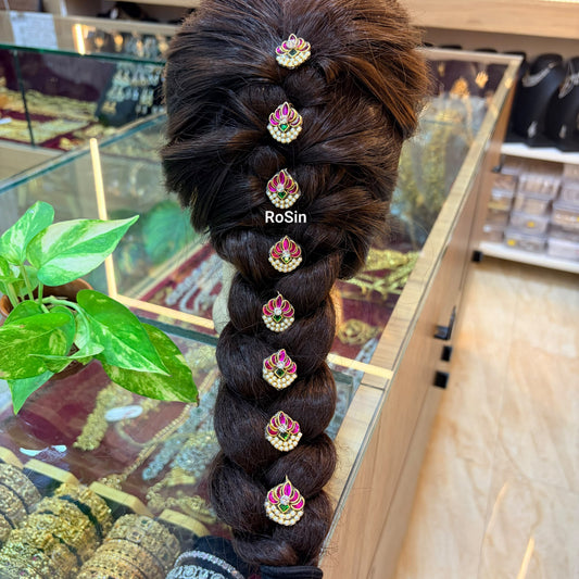 Lotus pearl hairpins (10 piece)