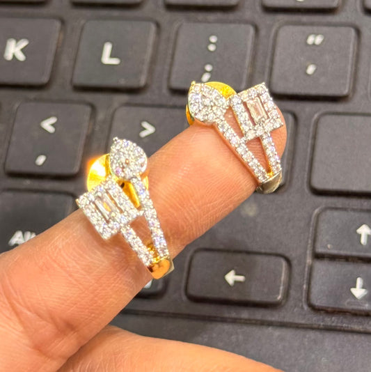 Diamond look ad stone earrings design 004