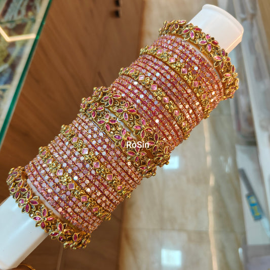 Babypink and gold glitter set