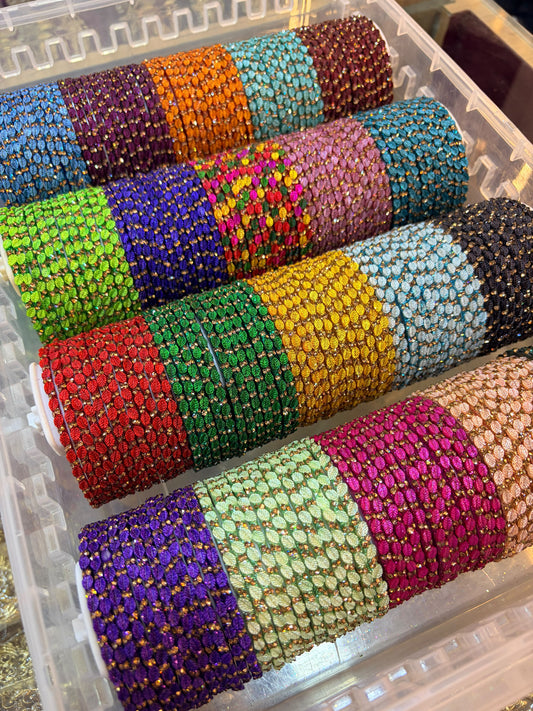 New Leaf glass bangles (1 dozen)