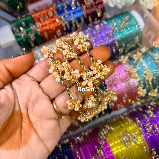 New pearl kashmiri ghungroo bangles (4 bangles)