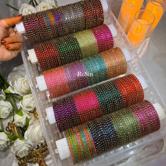 Sitara glass bangles (1 dozen)