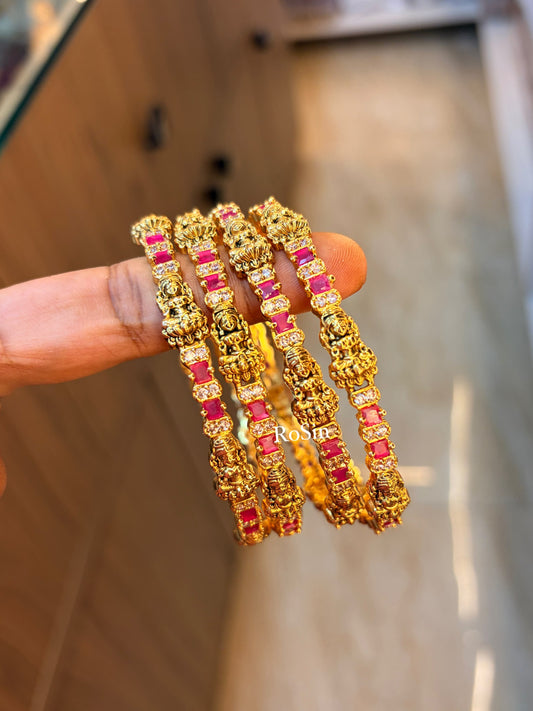 Ashtalakshmi red bangles(2 bangles only)