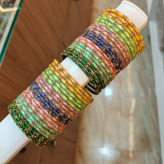 2.4 yazh ready mix combo set(42 bangles)