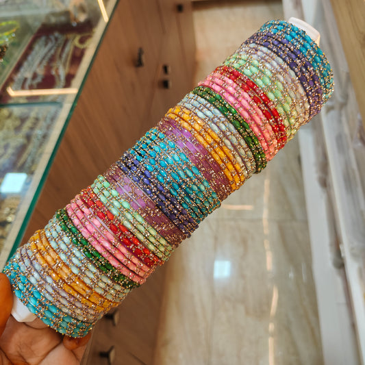 2.6 yazh mixed bangles stack(62 bangles)