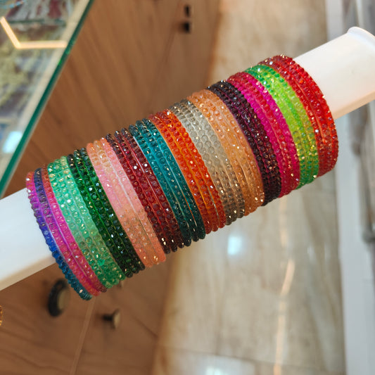 2.6 crystal dot mixed stack (39 bangles)
