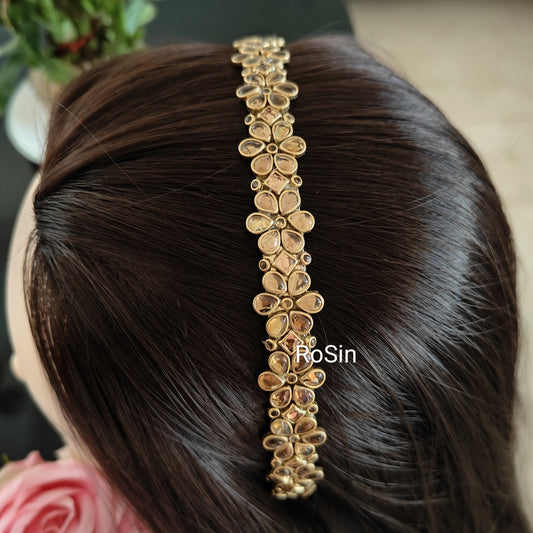 Gold flower headband